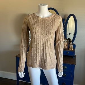 *NWOT* Rafaella Glittery Gold Holiday Sweater